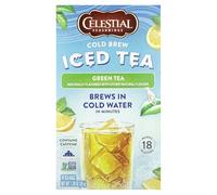 Cold Brew Iced Tea, Green Tea, 18 Tea Bags, 1.26 oz (35 g), Celestial Seasonings