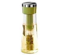 Cold Brew Maker - Press Coffee Pot with Airtight Lid and Wide Mouth | Versatile Iced Tea Fruit Filter for Kitchen, Breakroom, Studio, Fridge, Picnic Drinks, Clean Glass Jar