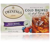 Twinings Mixed Berries Cold Brew Iced Tea Bags, 20 Count (Pack of 1), Unsweetened Flavoured Black Tea, Caffeinated, 20 Teabags