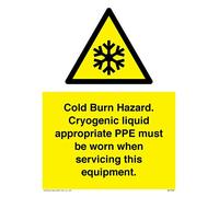Cold Burn Hazard. Cryogenic liquid appropriate PPE must be worn when servicing this equipment.