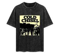 Cold Chisel Chisels First Album Cover Mens T-Shirt Casual Black Tee Cotton Graphic Unisex Shirts L