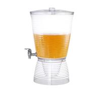 Cold Drinks Dispenser - 10L Clear Faucet Pitcher Large Beverage Server Container | Ice Water Juice Tea Coffee Wine Beer Countertop Home Pantry Com
