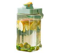Cold Drinks Dispenser - Large Capacity Pitcher 10" X 5" X 14.1", AS PP ABS Silicone Construction, Stainless Steel Pourer | Milk Server Juice Water Tea Party