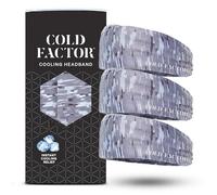 Cold Factor Cooling Headband for Women Men UPF 50+ Advanced Evaporative Comfort Instant Cooling Sweatband for Outdoor Sports Fitness Yoga Hiking Running 3 Pack Camouflage
