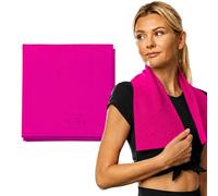 COLD FACTOR Cooling Towels for Sports, Cooling Neck Wraps - Cold Towel for Running, Workout & Outdoor Use, with UPF 50+-Soft, Machine Washable, Reusable Cooling Neck Towel, 13"x29.5" - 1 Pack (Pink)