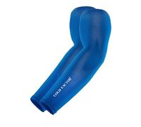 COLD FACTOR Instant Cooling Arm Sleeves| Advanced Chemical-Free Evaporative Cooling Technology | UPF 50+ | Moisture Wicking, Blue, L/XL