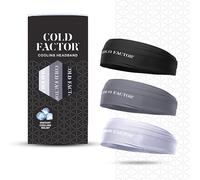 COLD FACTOR Instant Cooling Headband 3 Pack | Advanced Evaporative Comfort for Sports & Outdoor | UPF 50+ Protection | Long-Lasting Coolness | Ideal for Fitness, Hiking, Yoga, & Running (Neutral Pack)