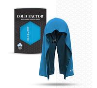 COLD FACTOR Instant Cooling Hoodie Towel - Advanced Chemical-Free Evaporative Cooling Technology - UPF 50+, 2+ Hours Cooling