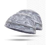 COLD FACTOR Instant Cooling Skull Cap & Helmet Liner 2 Pack, UPF 50+, Lite Chemical-Free Evaporative Cooling, Lasts 2+ Hours, Camo, One size