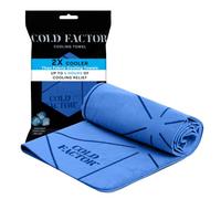 COLD FACTOR Instant PVA Cooling Towels, Cooling Neck Wraps, Blue, 1 Pack | 5 Hours of Cooling, UPF 50+, Soft Cooling Towels for Neck and Face, Machine Washable, Ideal for Sports & Workouts, 13"x29.5"