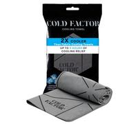 COLD FACTOR Instant PVA Cooling Towels, Cooling Neck Wraps, Gray, 1 Pack | 5 Hours of Cooling, UPF 50+, Soft Cooling Towels for Neck and Face, Machine Washable, Ideal for Sports & Workouts, 13"x29.5"