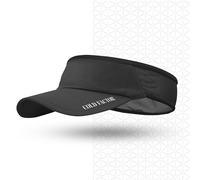 COLD FACTOR Sports Sun Visor Men Women Lightweight Packable Cooling Stretchy Visor Hat for Running, Tennis, Golf Black, Black, One size