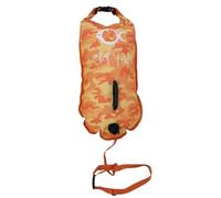 Cold Fish Tow Float Open Water Swimming Inflatable Swim Buoy Storage Dry Bag Multipurpose 28 Litre Triathalete Wild Swimmer Orange Camouflage