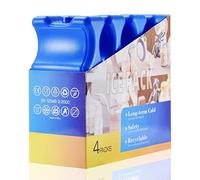 Cold Freezer Cool Ice Packs Double Sided Contoured Reusable Long Lasting for Breast Milk Baby Bottles Cool Storage Insulated Bags, Lunch Box Soda Beer Can Coolers Camping Beach Picnic (600g,Set of 4)