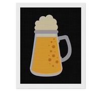 Cold Glass Beer Diamond Painting Kits for Adults Full Round Dril Diamond Art for Home Wall Decor 16"x20"