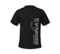 Cold Gun Design F1 Ayrton Senna 12 Formula One Grand Prix Racing Driver T-Shirt Black