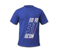Cold Gun Design F1 T-Shirt F1GP Esteban Ocon 31 Grand Prix Formula 1 Racing Driver Motorsports (Blue)