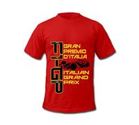 Cold Gun Design F1 T-Shirt F1GP Italian Grand Prix Formula 1 Italy Grand Prix Motorsports (Red)