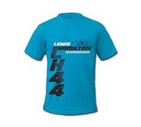 Cold Gun Design F1 T-Shirt F1GP Lewis Hamilton 44 Grand Prix Formula 1 Racing Driver Champion Motorsports Blue