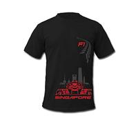 Cold Gun Design F1 T-Shirt F1GP Singapore Grand Prix Formula 1 Racing Motorsports (Black)