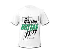 Cold Gun Design F1 T-Shirt F1GP Valtteri Bottas 77 Grand Prix Formula 1 Racing Driver Motorsports (White)