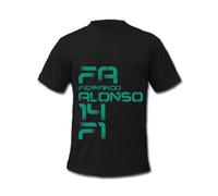 Cold Gun Design F1 T-Shirt Fernando Alonso 14 Grand Prix Formula 1 Racing Driver Motorsports Black