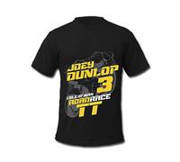 Cold Gun Design Joey Dunlop 3 Motorcycle Road Racing Champion T-Shirt Black
