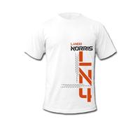 Cold Gun Design Lando Norris 4 Formula 1 Racing Driver Motorsport T-Shirt White