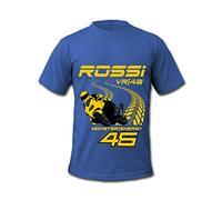 Cold Gun Design MotoGP T-Shirt Valentino Rossi 46 Grand Prix Superbike Motorcycle Racer Blue