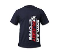 Cold Gun Design Scotland Rugby Six Nations Scottish Thistle T-Shirt Navy Blue
