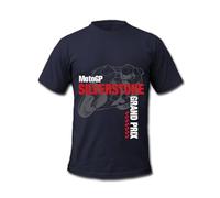 Cold Gun Design Silverstone Grand Prix MotoGP Superbike Motorsports T-Shirt Navy Blue