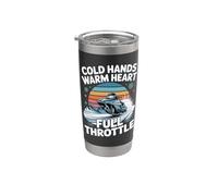 Cold Hands Warm Heart Full Throttle Snowmobile Stainless Steel Insulated Tumbler
