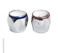 Cold+Hot Tap Top Head Faucet Cover Handle Chrome Plated Replacement Accessory for Replacing Worn-Out Taps for Bathroom Kitchen Taps