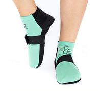 Cold/Hot Therapy Socks - 6 Gel Packs/Pair, Compression Strap Plantar Faciitis - Arch Support - Foot Pain Relief - Neuropathy - Achilles - Storage Bag For Woman/Man - Foot Health (Small/Medium)