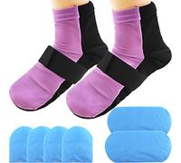 Cold & Hot Therapy Socks - Reusable Gel Ice Packs for Feet, Heels, Ankle Injuries & Swelling - Plantar Fasciitis, Neuropathy & Chemotherapy Pain Relief