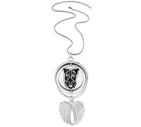Cold Indian Flamen Sacrifice Totem Pendant Angel Wings Rotating Necklace Jewelry