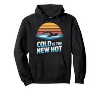 Cold Is The New Hot Swimming Sunset Pullover Hoodie