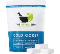 Cold Kicker Shower Steamers Aromatherapy for Sinus Relief - Adult Stocking Stuffer Christmas Gift - USA Made - Peppermint & Eucalyptus Shower Bomb Tablets - Soothing Natural Essential Oils (10 Pack)