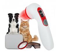 Cold Laser Therapy Device with Protection Magnetic Cover for Dogs, Infrared Red Light Therapy for Joint and Muscle Pain Relief, Supports the Healing Process (5 x 808nm & 11 x 650nm) White