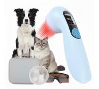 Cold Laser Therapy Device with Protection Magnetic Cover for Dogs: Infrared Red Light Therapy to Relieve Joint and Muscle Pain, Supports the Healing Process (5 x 808 nm & 11 x 650 nm)
