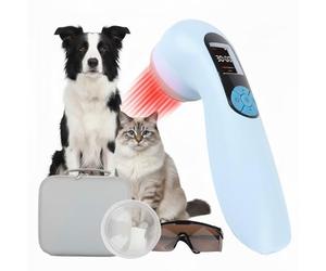 Cold Laser Therapy Device with Protection Magnetic Cover for Dogs: Infrared Red Light Therapy to Relieve Joint and Muscle Pain, Supports the Healing Process (5 x 808 nm & 11 x 650 nm)