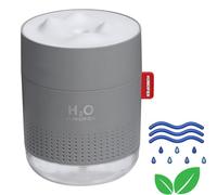 Cold Mist Humidifier for Plants: 500ML Quiet Air Humidifier with Two Adjustable Modes and Night Light, Auto-Off, Ideal for Bedroom/Office/Baby Room/Plants, Grey - Electric