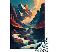 Cold Mountain Creek 1000 Pieces Puzzles for Adults & Teenager Teenager Man Woman Gift 1000pcs (38x26cm)