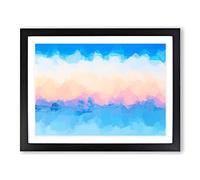 Cold Mountain In Abstract Modern Art Framed Print | A2 Black Framed Wall Art | Ready to Hang | Abstract Landscape Picture | Living Room Bedroom Lounge Office