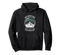 Cold Never Ends Snow Globe Aurora Landscape Pullover Hoodie