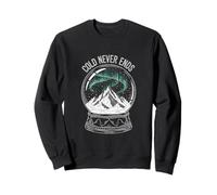 Cold Never Ends Snow Globe Aurora Landscape Sweatshirt