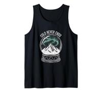Cold Never Ends Snow Globe Aurora Landscape Tank Top
