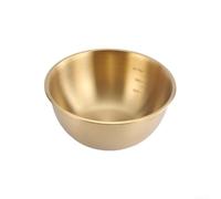 Cold Noodle Bowl Made from 304 Stainless Steel with Clear Volume Measurements, Scratch Resistant Polished, and Stackable Design for Efficient Storage (17cm 304 Silver)