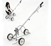 Cold Paint Line Striper, Airless Striping Machine with Sprayer Gun & 2 Nozzles for Parking Lots, Runways & Road Markings, Hand Push Line Marker