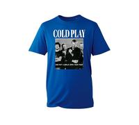 Cold-Plays Band Graphic T-Shirt - Music of The Spheres UK Tour 2025 - God Put a Smile Upon Your Face Tee (Royal, M Years)